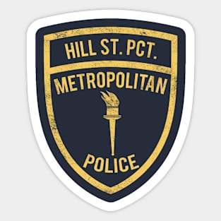 Hill Street Metropolitan Police, distressed Sticker